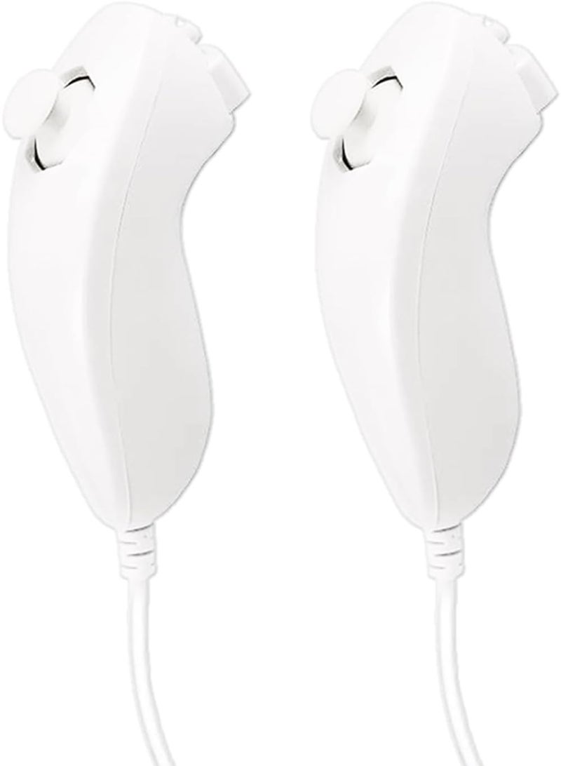 jaexest Nunchuck Controllers for Nintendo Wii 3-Axis Motion Sensing Video Game Controller - 2 Pack - Image 1